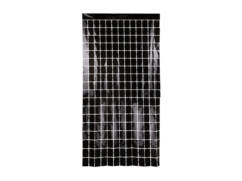 Cortina cuadrada para fiestas, negra, 100x200cm