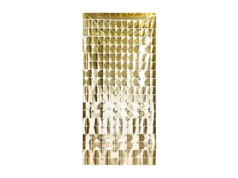 Cortina cuadrada para fiestas, color oro de lujo, 100x200cm