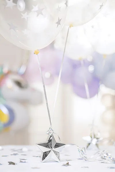 Peso para globos Estrella, plata