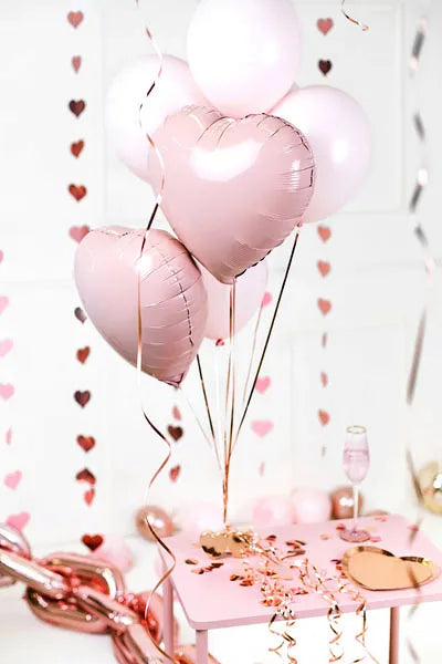 Pesas para globos con forma de corazones, oro rosa