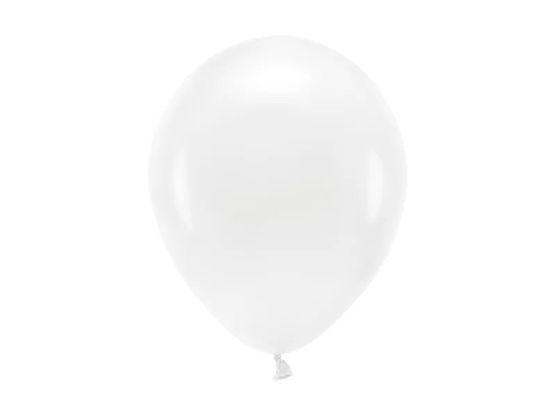 Globos ecológicos de 26 cm, color blanco -  10 unidades