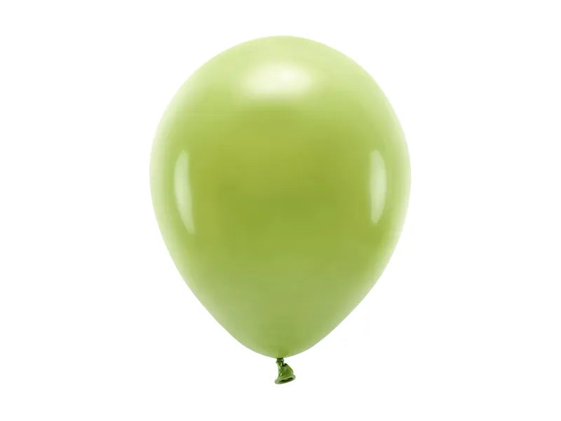 Globos ecológicos de 26 cm, color verde oliva - 10 unidades
