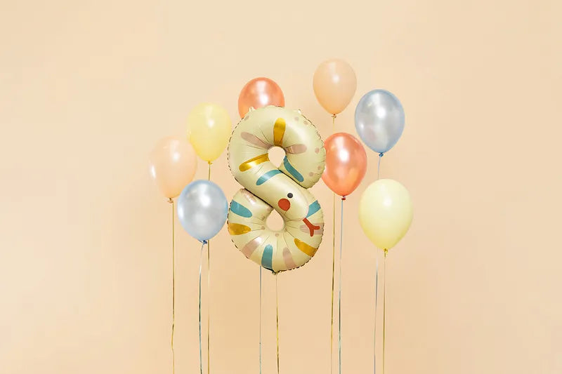 Globo de papel de aluminio número 8 - Serpiente, 51x86 cm, surtido