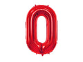 Globo de papel de aluminio número , 86 cm, ROJO