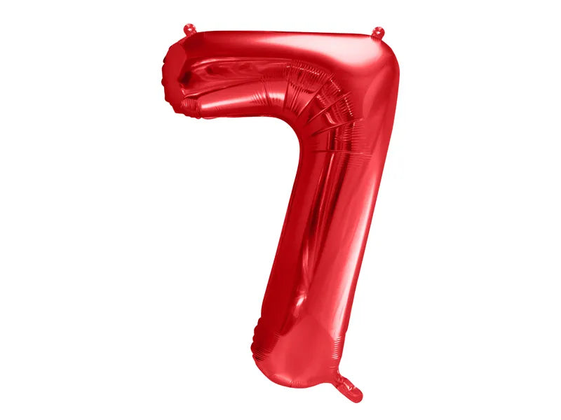 Globo de papel de aluminio número , 86 cm, ROJO