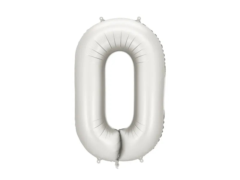 Globo de papel de aluminio número , 86 cm, plateado