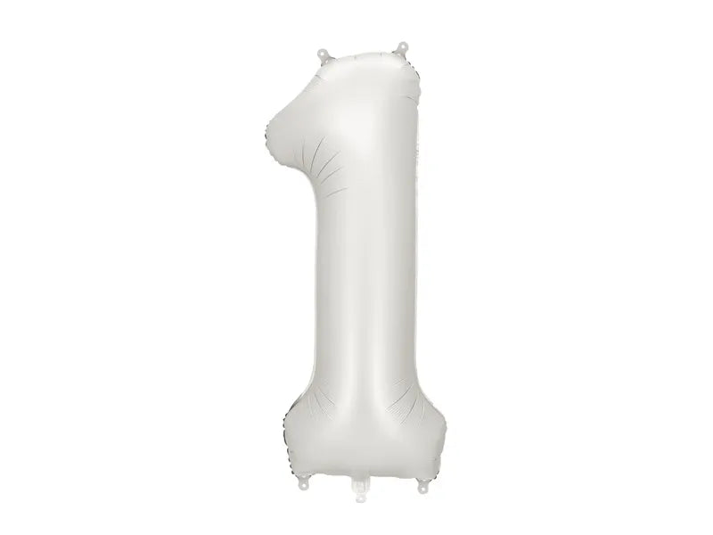 Globo de papel de aluminio número , 86 cm, plateado