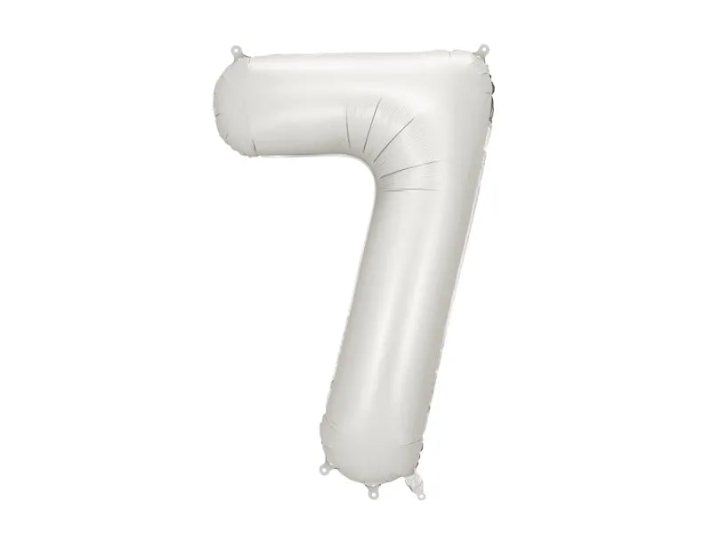 Globo de papel de aluminio número , 86 cm, plateado