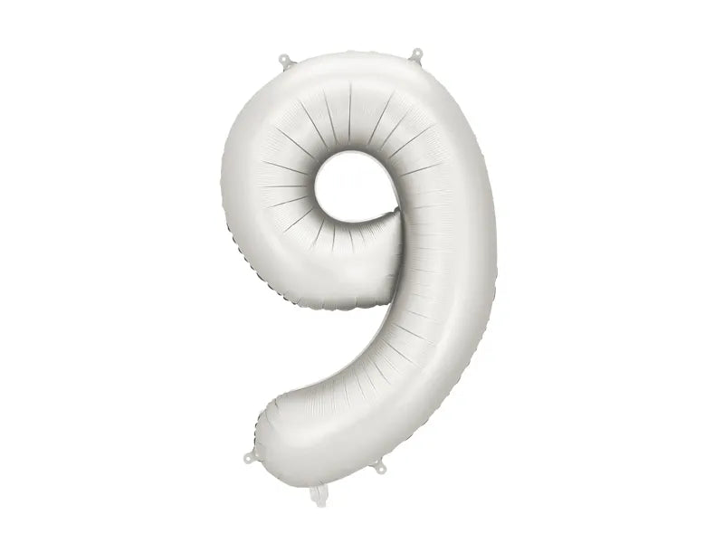 Globo de papel de aluminio número , 86 cm, plateado