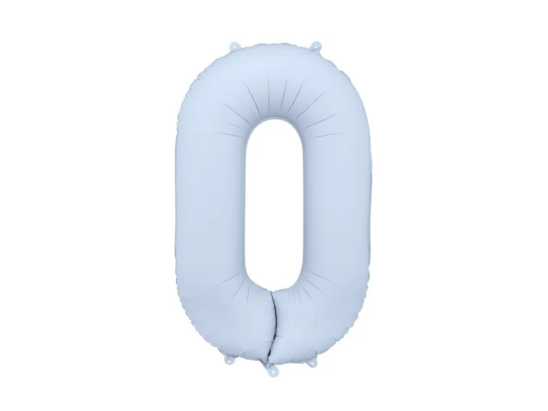 Globo de papel de aluminio número , 86 cm, AZUL CLARO