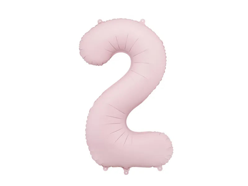 Globo de papel de aluminio número , 86 cm, ROSA CLARO