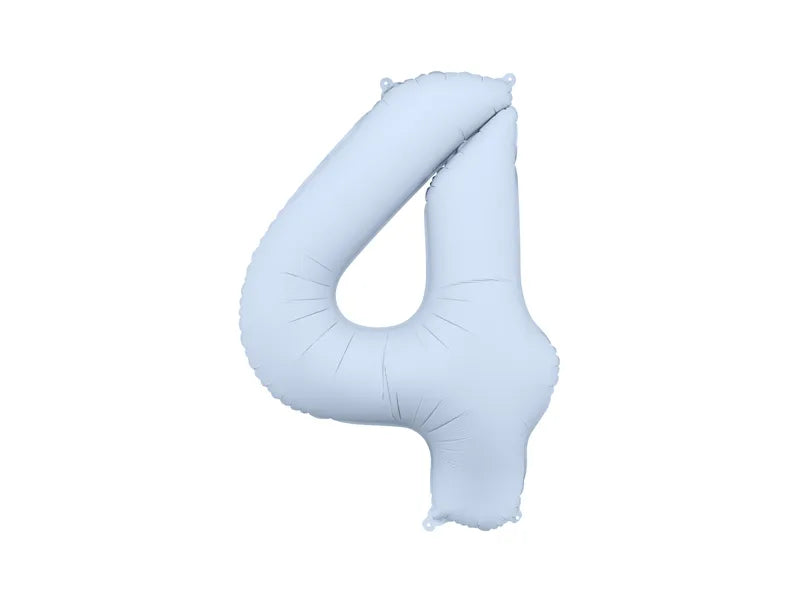 Globo de papel de aluminio número , 86 cm, AZUL CLARO
