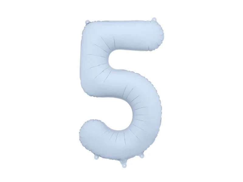 Globo de papel de aluminio número , 86 cm, AZUL CLARO