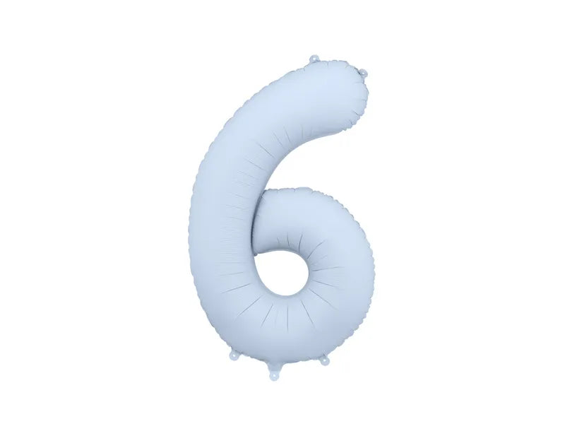 Globo de papel de aluminio número , 86 cm, AZUL CLARO
