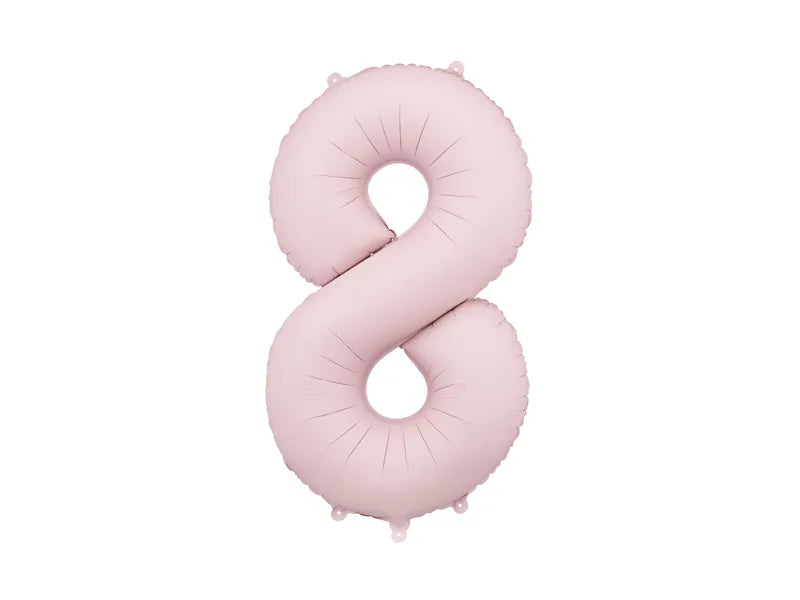 Globo de papel de aluminio número , 86 cm, ROSA CLARO