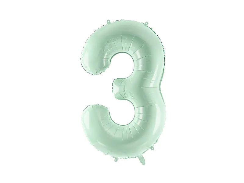 Globo de papel de aluminio número , 86 cm, VERDE