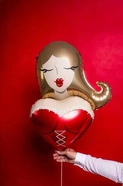 Globo de aluminio con forma de niña, 57 x 74,5 cm, surtido