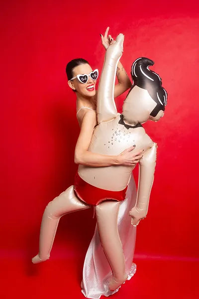 Globo de papel de aluminio con la figura de un hombre, 64,5 x 159 cm, surtido