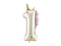 Globo de aluminio con el número ''1'' Unicornio, 93 cm, surtido