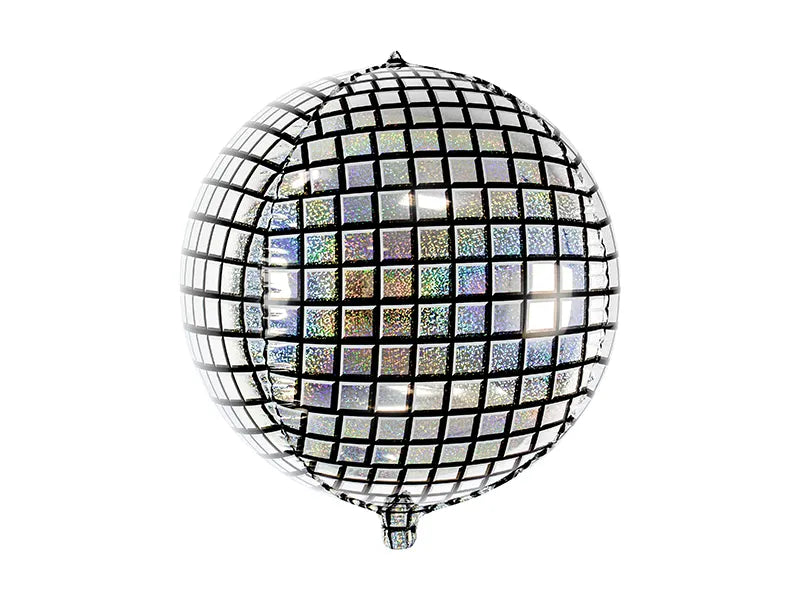 Globo de aluminio con forma de bola de discoteca, 40 cm