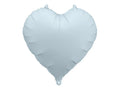 Globo de papel metalizado en forma de corazón, 45 cm, azul brumoso