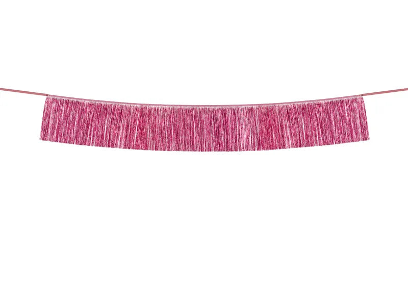 Guirnalda de flecos, rosa