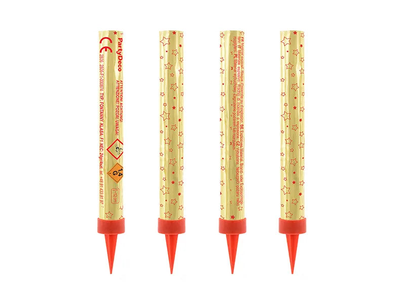 Bengalas / para pasteles, doradas, 12 cm