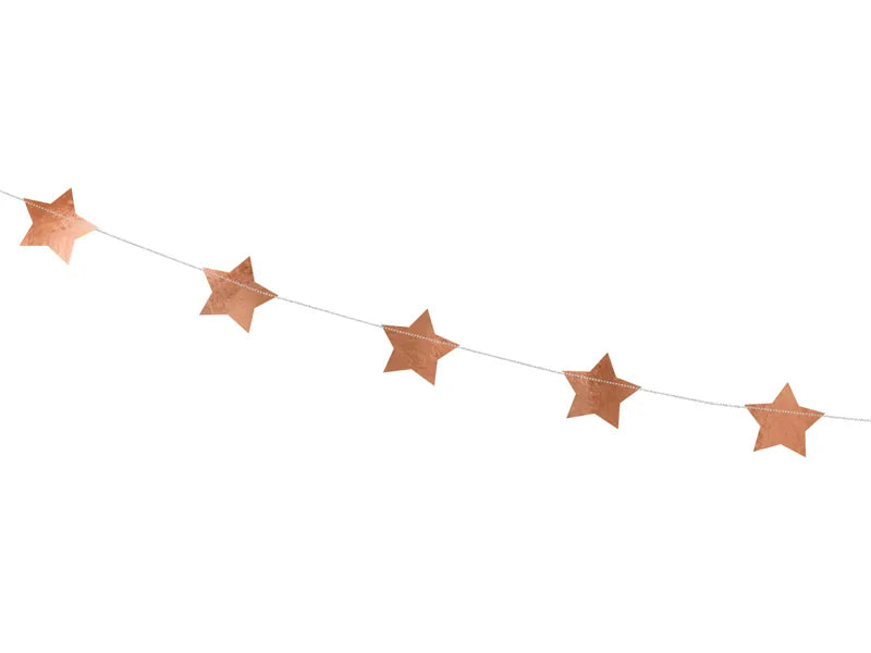 Guirnalda de estrellas, oro rosa, 3,6 m
