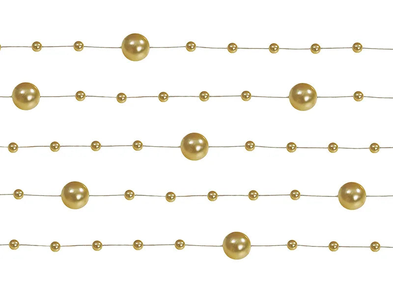 Guirnaldas de perlas, oro, 1,3 m