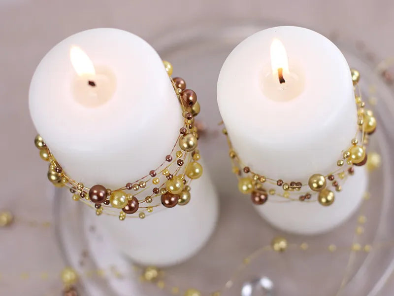 Guirnaldas de perlas, oro, 1,3 m