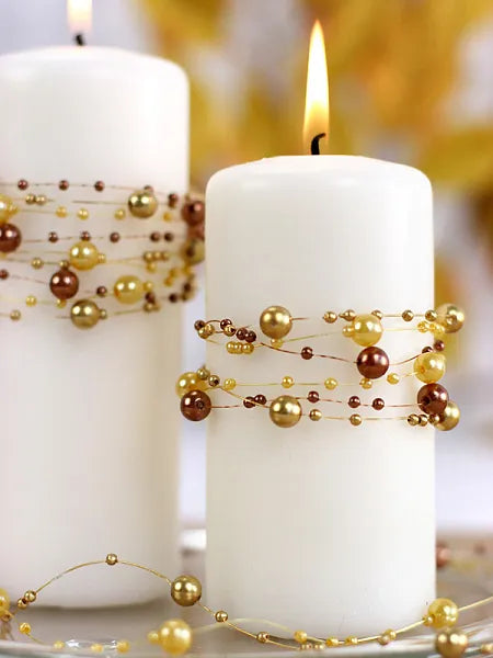 Guirnaldas de perlas, oro, 1,3 m