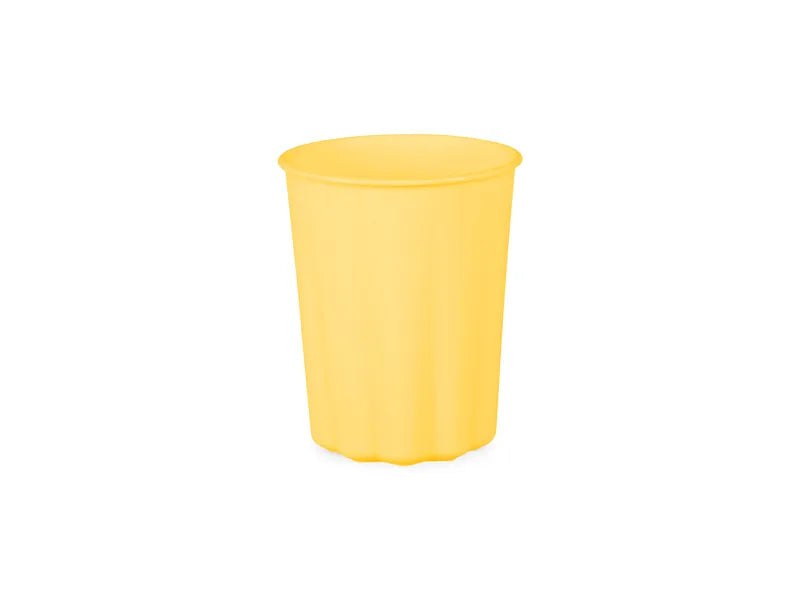 Vasos de plástico Frill, 220 ml, amarillos