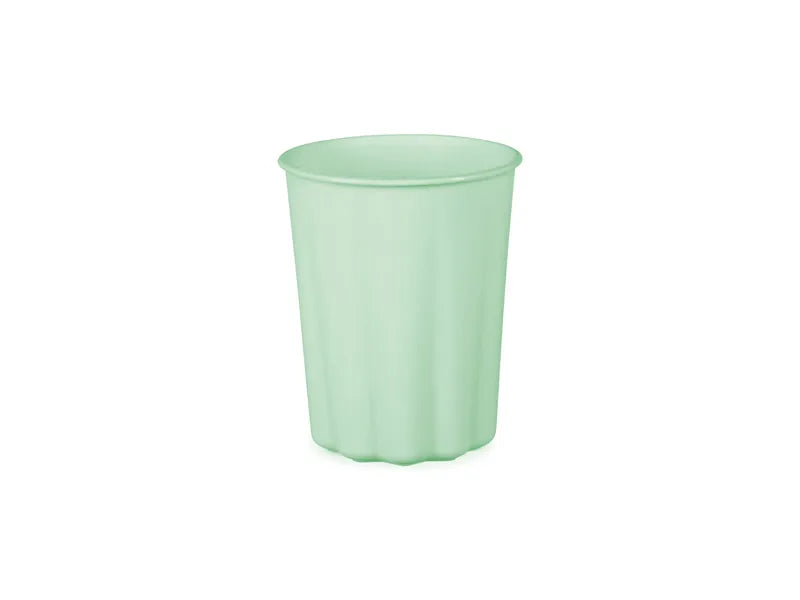 Vasos de plástico Frill, 220 ml, color salvia