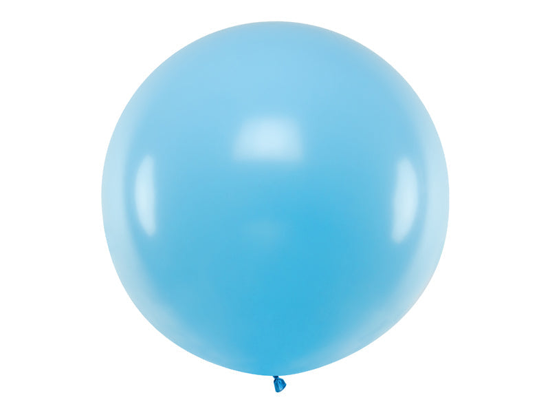 Globo redondo de 1 m, azul cielo - 1 unidad