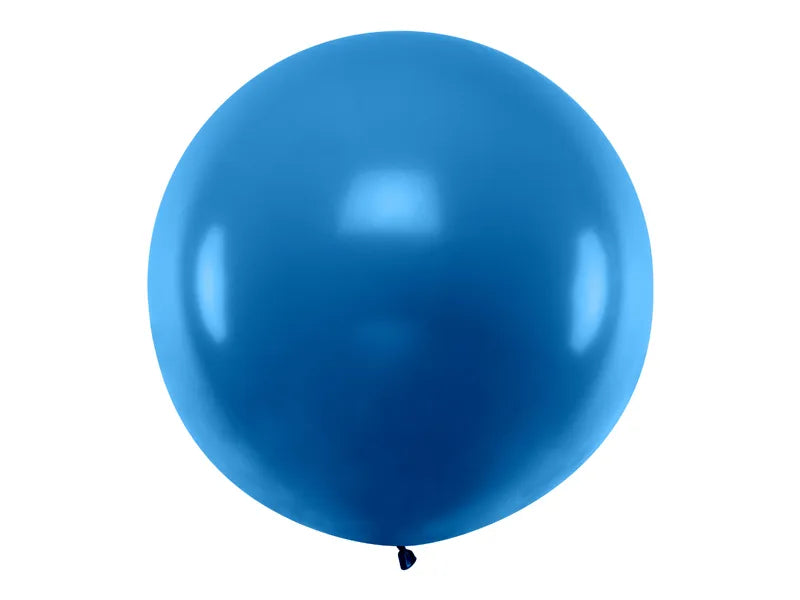 Globo redondo de 1 m, azul - 1 unidad