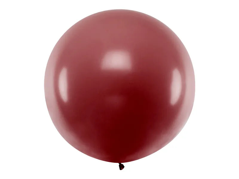 Globo redondo de 1 m, color burdeos - 1 unidad