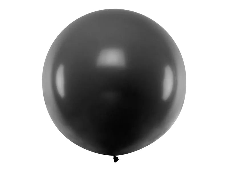 Globo redondo de 1 m, negro -  1 unidad