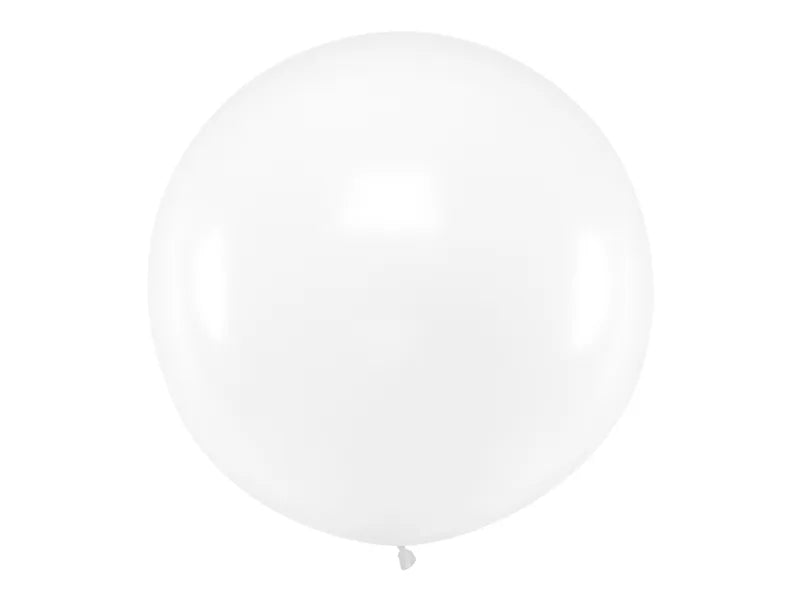 Globo redondo de 1 m, transparente pastel - 1 unidad