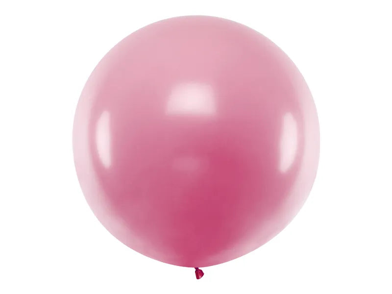 Globo redondo de 1 m, rosa claro metalizado 1 unidad