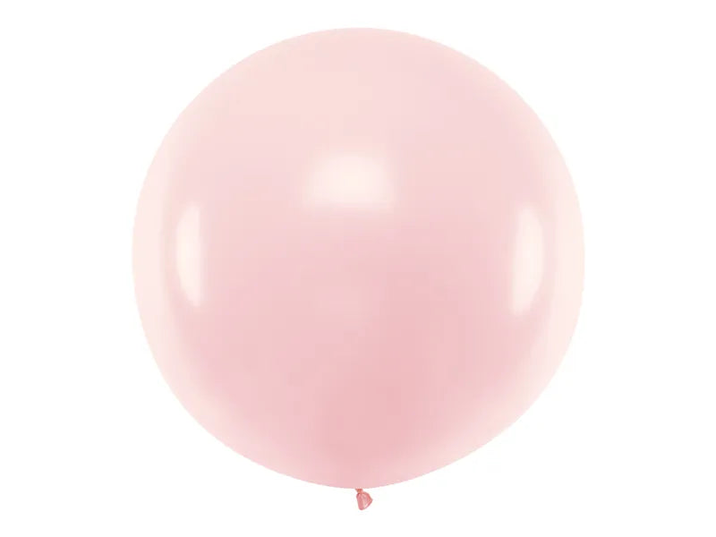 Globo redondo de 1 m, rosa pastel pálido - 1 unidad