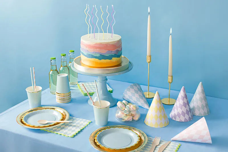 Velas de cumpleaños rizadas, surtido, 14 cm