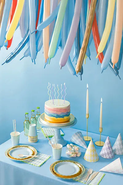 Velas de cumpleaños rizadas, surtido, 14 cm