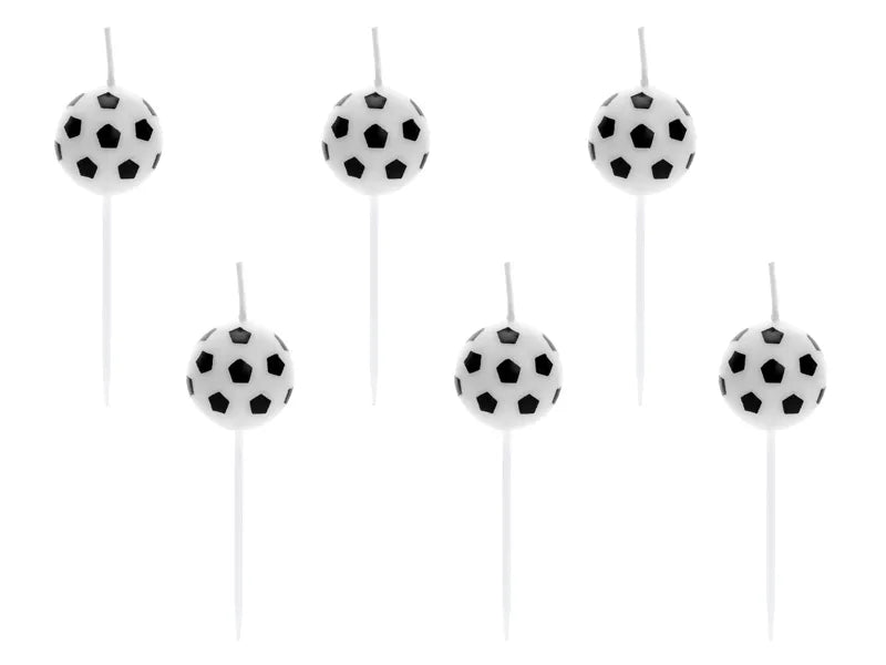 Velas de cumpleaños con forma de balones de fútbol, 2,5 cm