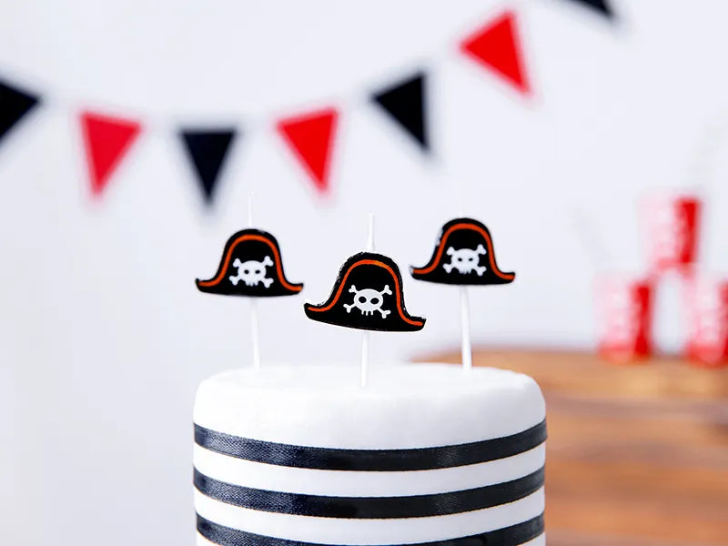 Velas de cumpleaños con temática de piratas, 2 cm