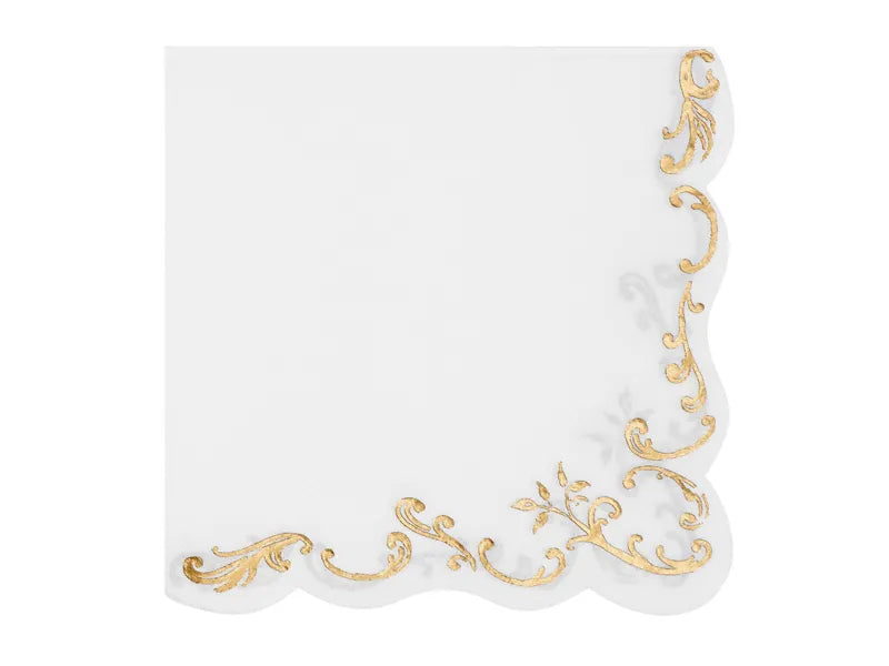 Servilletas decorativas, 33x33 cm, blancas