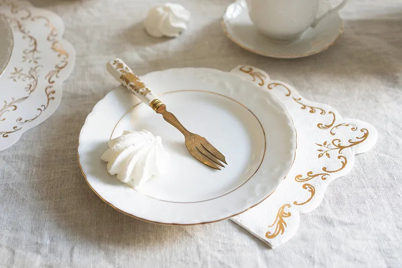 Servilletas decorativas, 33x33 cm, blancas