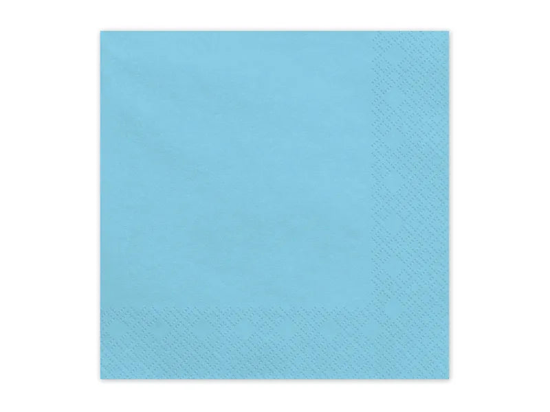 Servilletas de papel, azul claro, 33x33 cm