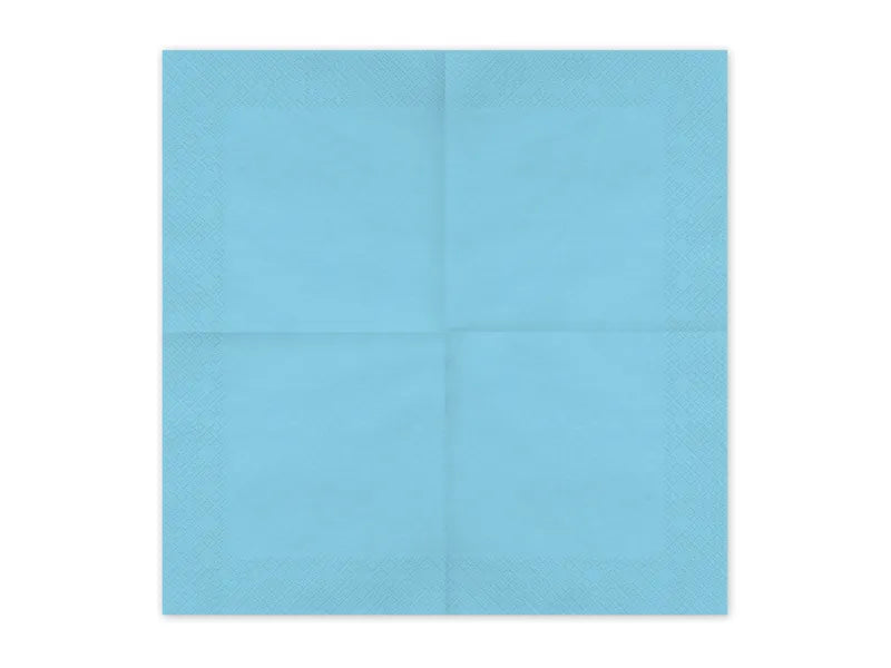 Servilletas de papel, azul claro, 33x33 cm