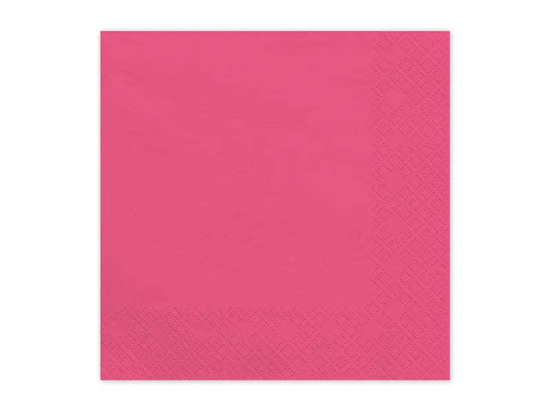 Servilletas de papel, rosa oscuro, 33x33 cm