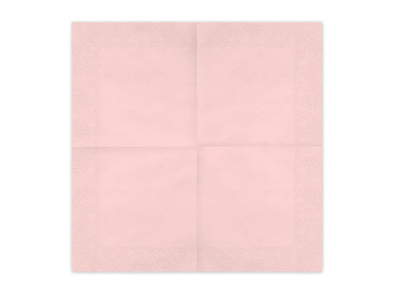 Servilletas de papel, rosa claro, 33x33 cm